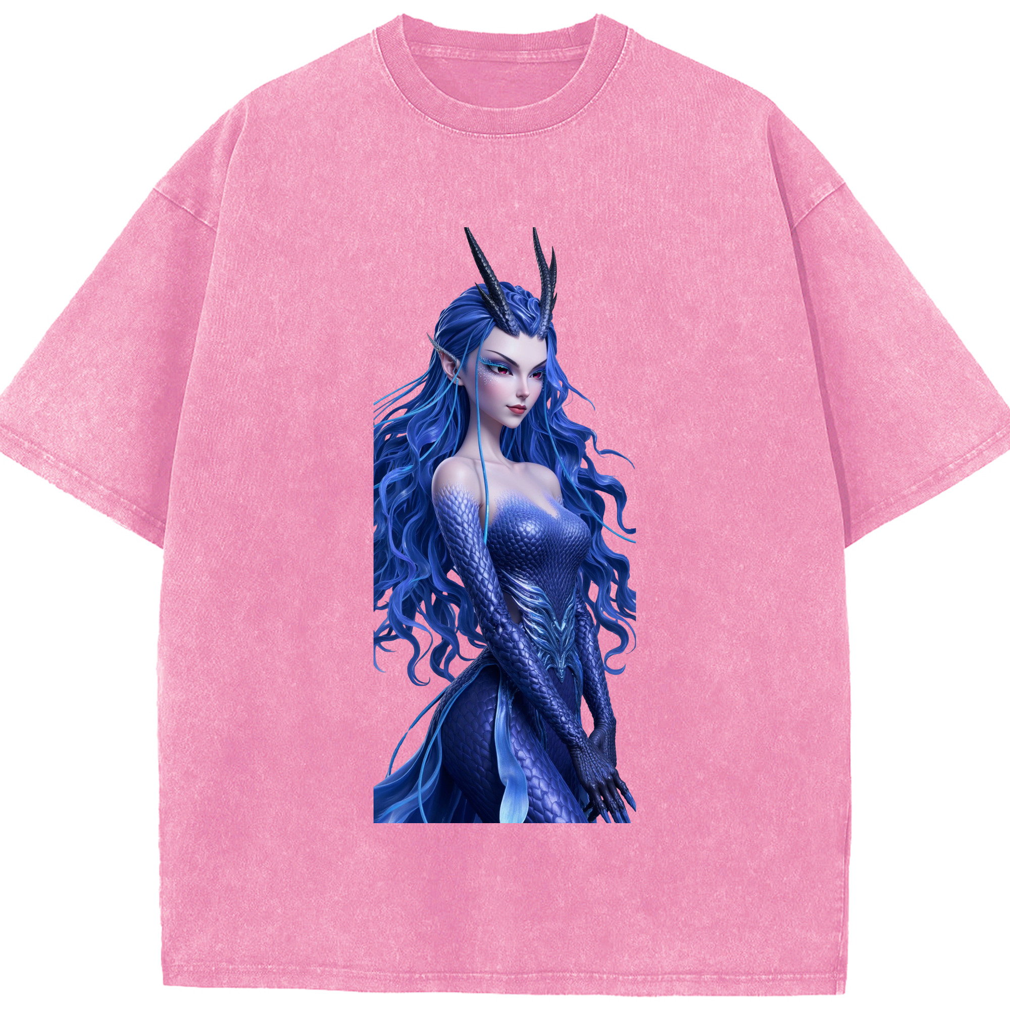 （画像用） Ne Zha 2 ナタ 魔童の大暴れ 綿100% ヴィンテージ風 半袖Tシャツ（フロントプリント）